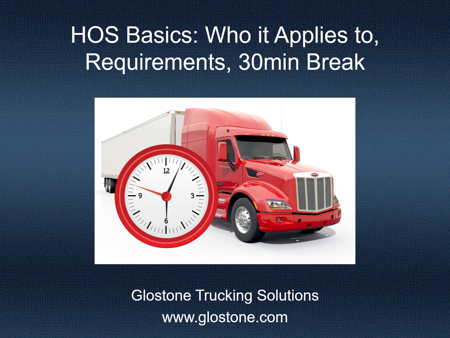 April 2017 webinar: Hours of Service Rules & Exemptions for Short Haulers