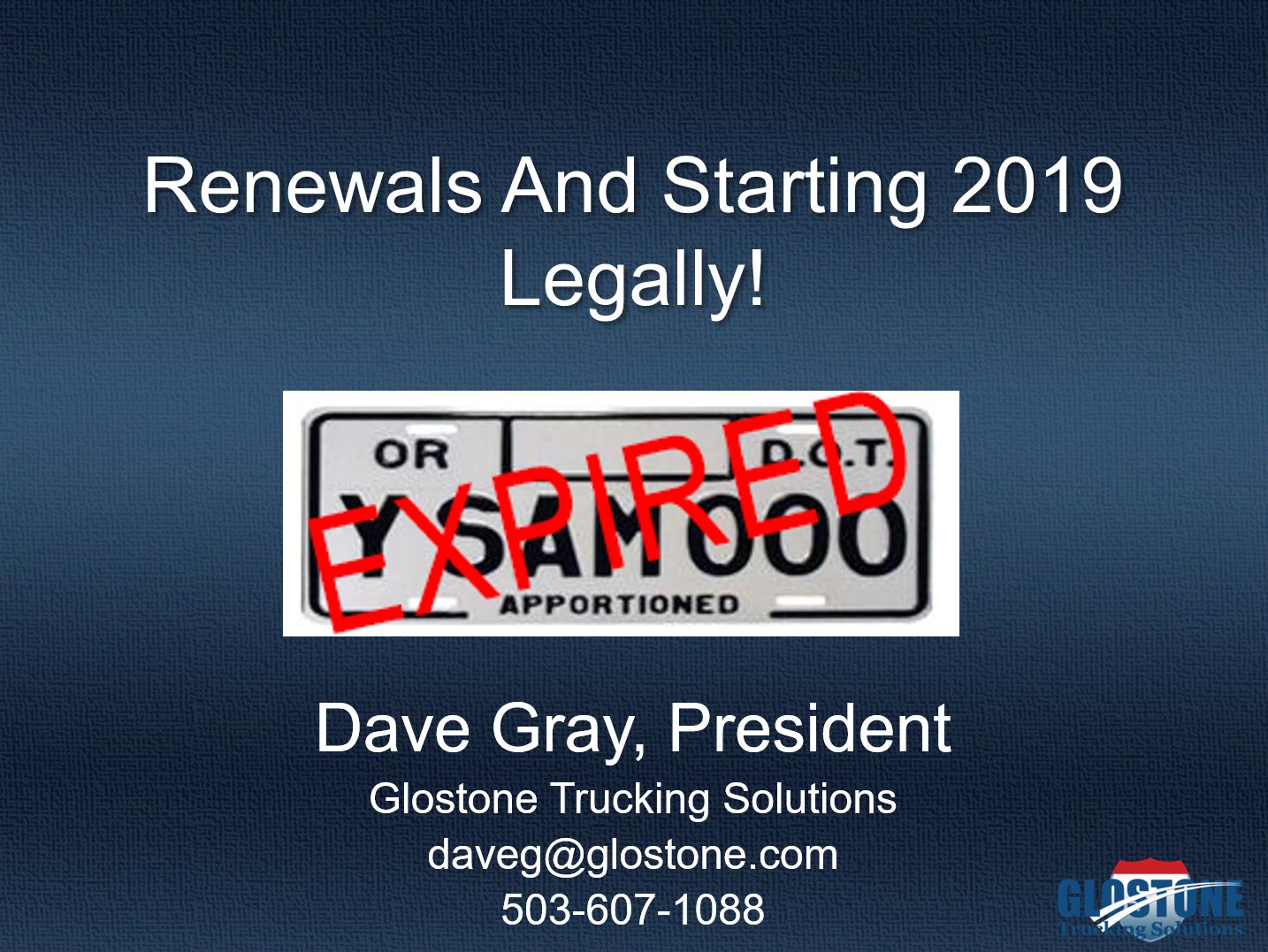 October 2018 webinar: Changes to Renewals and Starting 2019 Legally