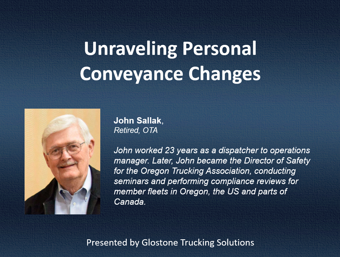 February 2019 webinar: Unraveling Personal Conveyance Changes